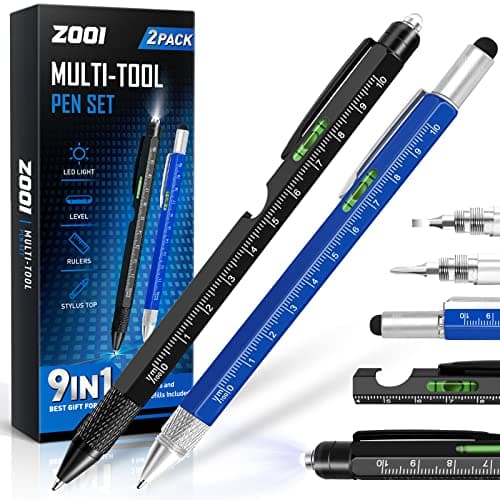 ZOOI Gifts for Men Dad Him, 9-1 Multitool Pen, Dad Gifts for Fathers Day, Gifts for Dad Men Who Have Everything, Grandpa Father's Day Gift, Fathers Day Mens Gifts From Daughter Wife Son - Image 1