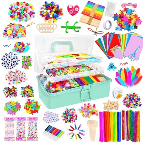 Itopstar 3000+ Kids Arts and Crafts Supplies for Kids Ultimate Crafting Supply Set in Portable 3 Layered Plastic Art Box Hobby Craft Set for Creative Projects (Ages 8+) - Image 1
