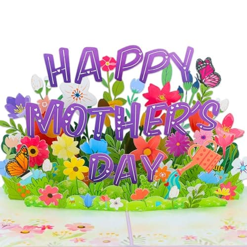 FaCraft 3D Pop Up Mothers Day Card - Happy Mothers Day Flower Pop Up Gift Greeting Card with Envelope with Blank Insert for Best Mom Women Wife Daughter Grandma - Image 1
