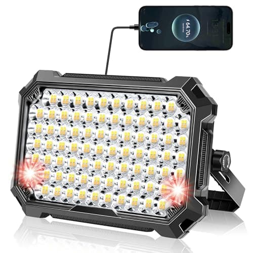 NICKLUC LED Work Light Rechargeable Outdoor, 13000mAh Work Flood Lights 10000LM with 4 Light Modes for Camp Essentials, IP65 Waterproof LED Lantern for Emergency, Power Outages, Car Repair, Tent - Image 1