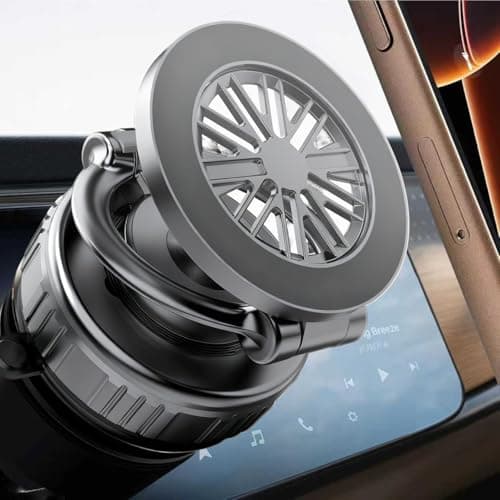 GEYUTHS Magnetic Vacuum Car Phone Holder with Strong Suction Cup 360° Adjustable Foldable Phone Mount Portable Phone Holders for Your Car/Gym/Mirror Mount for iPhone & Android - Image 1