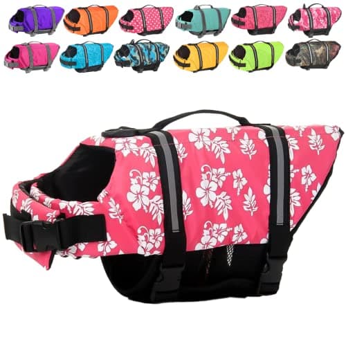 Doglay Dog Life Jacket, Dog Life Vest for Swimming Boating, Adjustable Puppy Life Jacket with Reflective Stripes, Superior Buoyancy Dog Swimming Vest for Small Medium and Large Dogs - Image 1