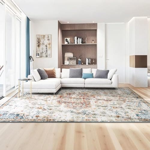 Voyantek 8x10 Area Rugs for Living Room,Ultra Soft Faux Wool Rugs for Bedroom,Dining Room,Non-Slip Backing Washable Rugs,Stain Resistant Home Decor Rug (Red, 8' x 10') - Image 1