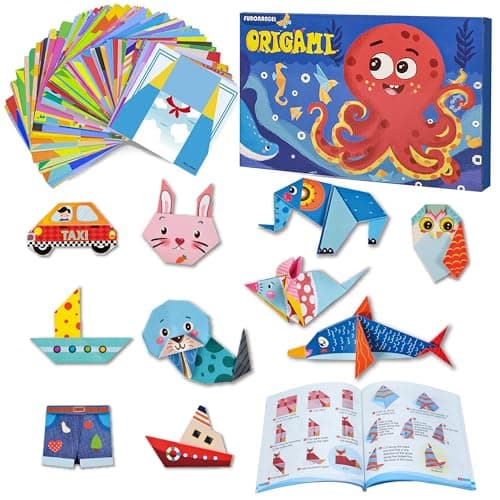 Origami Kit for Kids Ages 5-16, 212 Sheets with 72 Patterns & Instruction Book | Origami Paper Kit for Beginners & Advanced | Arts & Crafts Toys for Girls & Boys Ages 8-12 | Birthday & Christmas Gifts - Image 1