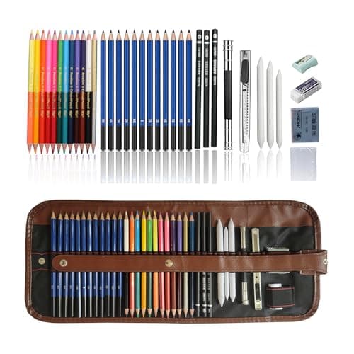 Sauonbly Drawing Pencils, 36pcs Art Supplies Sketching Pencils Graphite Pencils Charcoal Pencil Dual Ended Colored Pencils, Art Set for Beginners Artists, style 1 - Image 1