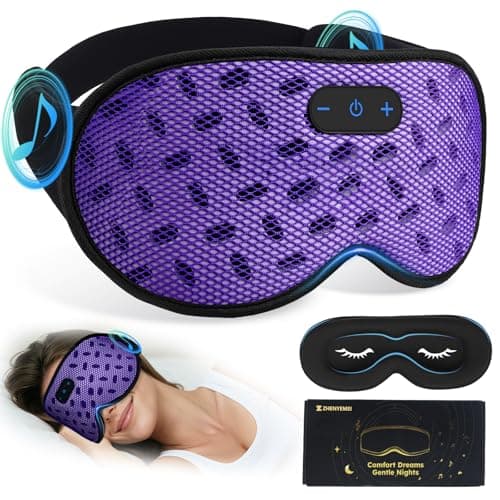 Sleep Eye Mask Bluetooth Headphones - 3D Contoured Zero Pressure Sleeping Masks 100% Blackout Eye Cover Breathable Sleeping Mask for Side Sleepers Wireless Earphone Ear Muff Headband Women Men Gift - Image 1