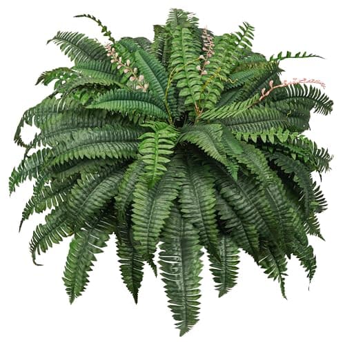 Der Rose 49" Artificial Boston Ferns for Outdoors Large UV Resistant Fake Ferns Plants with 96 Fronds for Garden Porch Home Office Indoor Outdoor Decor - Image 1