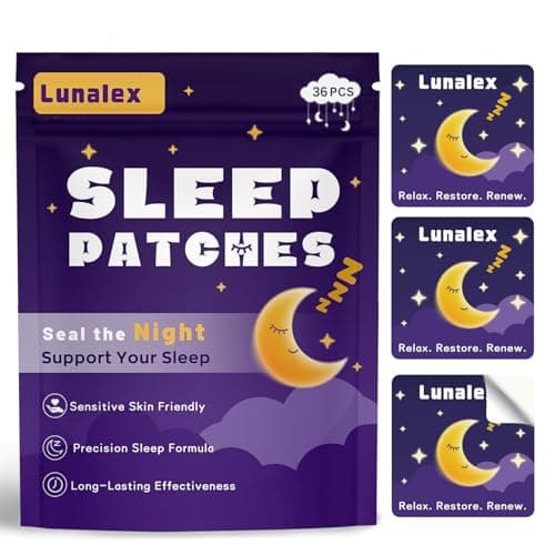 Lunalex 36ct Sleep Patches for Adults Extra Strength – All Natural Nighttime Comfort with Melatonin & Magnesium, Quick-Acting & Long-Lasting - Image 1