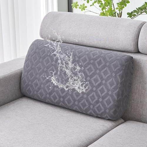 Couch Cushion Covers Waterproof, Stretch Sectional Couch Covers L Shape, Sofa Cushion Covers Washable, Non Slip Magic Sofa Covers, Sofa Slipcovers with Elastic Bottom, Pet-Friendly (1 Backrest Cover) - Image 1