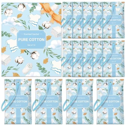 STRN Scented Sachets for Drawer and Closet, Pure Cotton Scented Long-Lasting Sachets, 14 Packs for Home Fragrance, Small Space Air Freshener for Wardrobes - Image 1