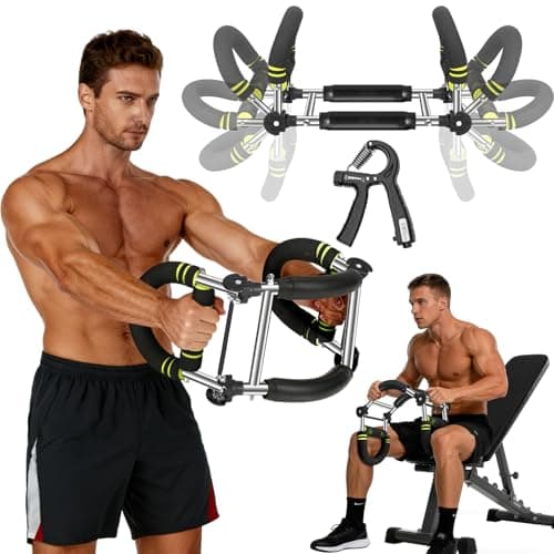 laapee Twister Arm Trainer, Adjustable Chest Workout Equipment, Arm Exerciser with Grip Strength Trainer, 20-160lbs Arm Trainer for Men Women, Folable Home Gym Strength Trainer, Chest and Arm Trainer