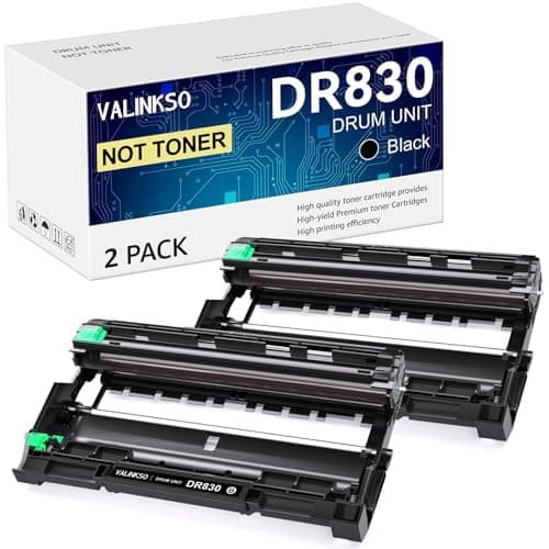 Valinkso DR830 Drum Unit 2 Pack Compatible for Brother DR830 Drum DR 830 TN-830 TN830 Drum Unit use with HL-L2460DW DCP-L2640DW HL-L2480DW HL-L2400D HL-L2405W MFC-L2820DW MFC-L2807DW(Not Toner) - Image 1