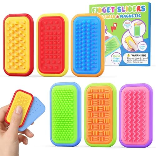 LADFAR Magnetic Sensory Fidget Toys – Family Set Silicone Sliders for Anxiety Relief, Autism & Office Focus, Travel Desk Must-Have for Adults & Kids - Image 1