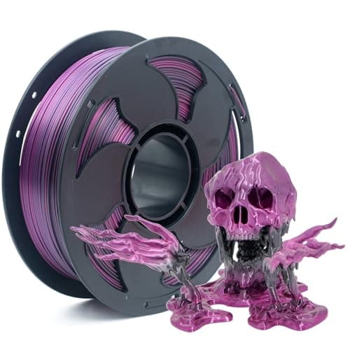 Silk Gradient Rainbow Black Purple 1.75mm PLA Filaments for 3D Printer, 1kg (2.2lbs) Spool Neatly Wound 3D Printing PLA Filament Rod Fit Most FDM Printer and AMS - Image 1