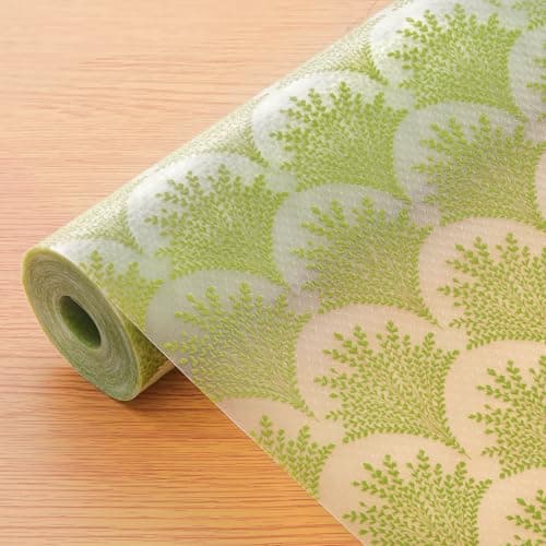 Cooyes Shelf Liners for Kitchen Cabinets, Refrigerator Liners Waterproof & Oil-Proof Kitchen Cupboard Liner Drawer Mats EVA Material Non Adhesive Fridge Liner for Shelves(17.5" W x 78.7" L) - Image 1