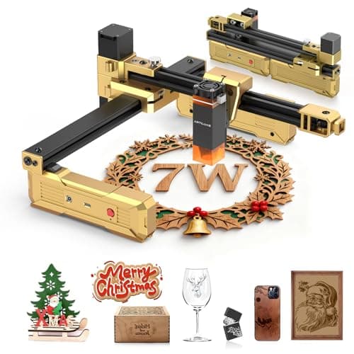Artilume Laser Engraver Portable Laser Cutter Foldable Laser Engraving Machine for Small Business 200x150mm Working Area for Wood Leather Acrylic Coated Metal–DIY & Crafting T1-7000mW