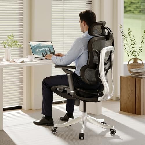 FLEXISPOT ErgoX Max Ergonomic Office Chair Black - Aluminum Alloy Frame & Base, 661 lb Capacity, 5D Armrests, 4D Adaptive Lumbar & 4D Headrest - Image 1