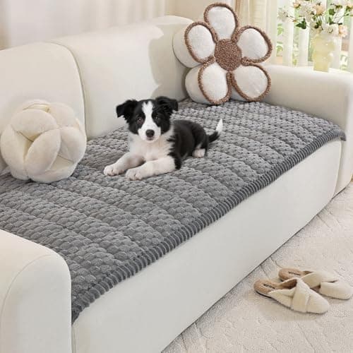 Royhom Couch Cover for Dogs Washable, Soft Thick Pet Couch Covers for Sofa, Pawcart Couch Protector Pet Friendly, Furniture Covers Dog Mat for Couches and Sofas (Grey, 27.6 x 82.7 Inch) - Image 1