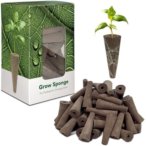 inbloom Grow Sponges, 50 Pcs Replacement Root Planting Pods, Special Design for Hydroponics System, Indoor Garden Supplies, Cotton, Sponge Only - Image 1