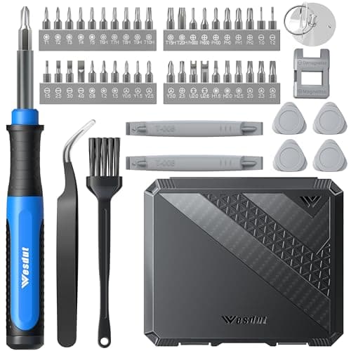Wesdut 52in1 Small Precision Screwdriver Set with torx, Mini Screw Driver Set, Magnetic Repair Tool Kit for Phone, Computer, Laptop, PS4 PS5, Xbox, Switch, Eyeglasses, Watch, Electronic, Gifts for Men - Image 1