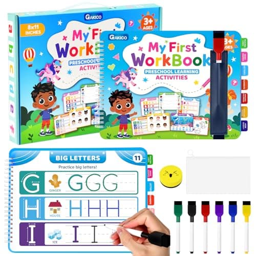 Busy Book for Toddlers, 48 Preschool Learning Activities Educational Workbook, Handwriting Practice Tracing Books for Kids Ages 3-8, Montessori Homeschool Learning Toys & Autism Learning Materials - Image 1