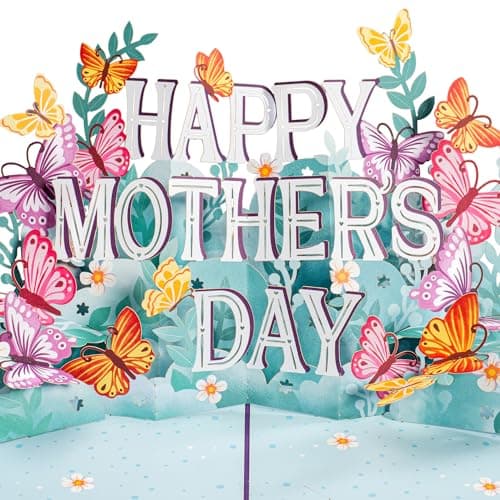 Paper Love 3D Pop Up Mothers Day Card, Happy Mothers Day, For Mom, Wife - 5" x 7" Cover - Includes Envelope and Note Tag - Image 1