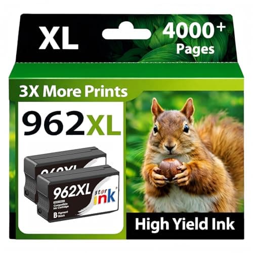 Starink 962XL Black Ink Cartridges Combo Pack Replacement for HP 962 XL 962XL for HP Officejet Pro 9010 9015 9025 9020 Printer (962 Black,2 Pack) - Image 1