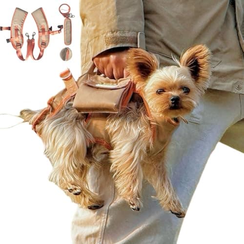 YorkieGogo Pet Carrier Sling & Backpack, Full Body Lift Harness, Soft Lift Support and Rehab Harness for Small Dogs and Cats (Khaki, XXS) - Image 1