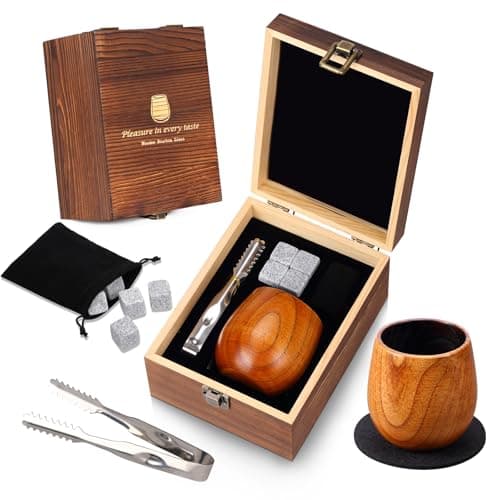 Bmufhyod Handcrafted Charred Wooden Bourbon Glass Handcrafted Premium Whiskey Glasses, Bourbon Gifts for Men, Ideal Presents for Dad, Boyfriend, Father and Friends, Wine Tumbler 1 Pack - Image 1