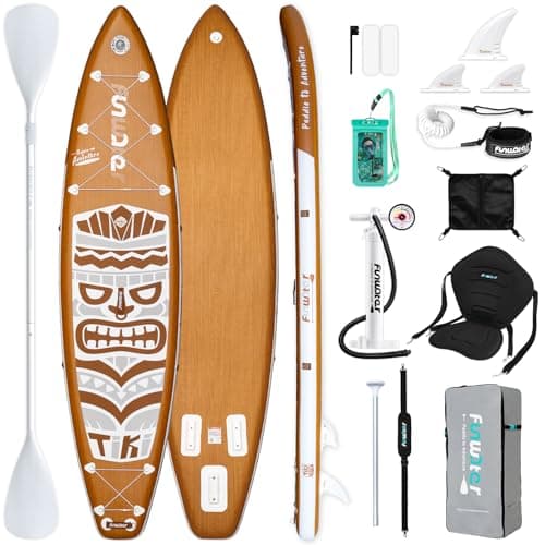 FunWater 11'6×33"×6" Inflatable Stand Up Paddle Board with Premium SUP Paddleboard Accessories, Wide Stable Anti-Slip EVA Deck,Paddle Boards for Adults & Youth of All Skill Levels - Image 1