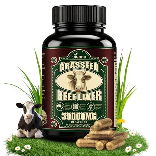 VivoNu Beef Organ Supplement for Women, per Serving Beef Organs with Bovine Liver, Ovary, Uterus, Kidney, Heart, Bone & More, 100% Grass Fed, Balance Hormones*, Energy* (180 Capsules) - Image 1