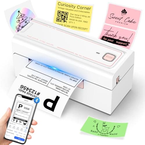 Hoorola Bluetooth Thermal Shipping Label Printer, Wireless 4x6 Shipping Label Printer for Packages, High-Speed Thermal Printer Compatible with Android, iOS & Windows for Amazon, Ebay, Shopify, USPS - Image 1