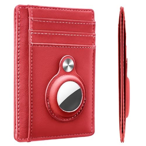 Hawanik Slim Minimalist Front Pocket Air Tag Wallet, RFID Blocking Card Holder Wallet with Airtag Holder - Image 1