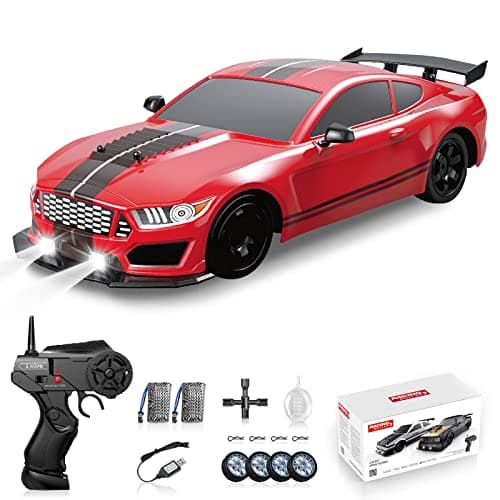 Sakeye RC Drift Car 2.4GHz 1:16 Scale 4WD High Speed Remote Control Cars Vehicle with LED Lights Two Batteries and Drifting Tires Racing Sport Toy Cars for Adults Boys Girls Kids - Image 1