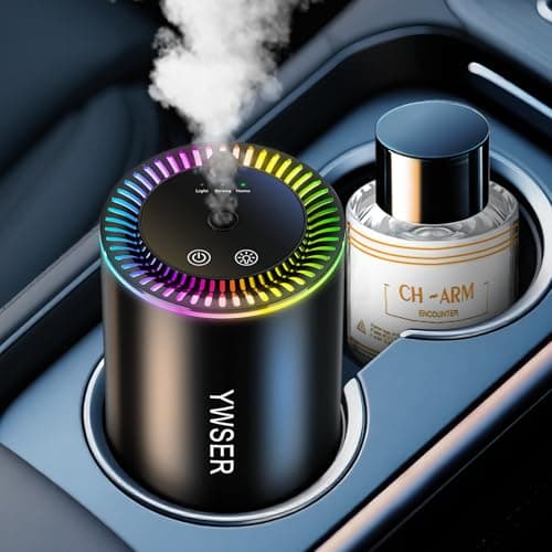 Smart Car Air Freshener, Car Air Freshener Diffuser with Starry Sky Projection and 50ml Perfume, Auto On/Off Intelligent, 3 Mode Adjustable Rechargeable Aroma Diffuser, Encounter - Image 1