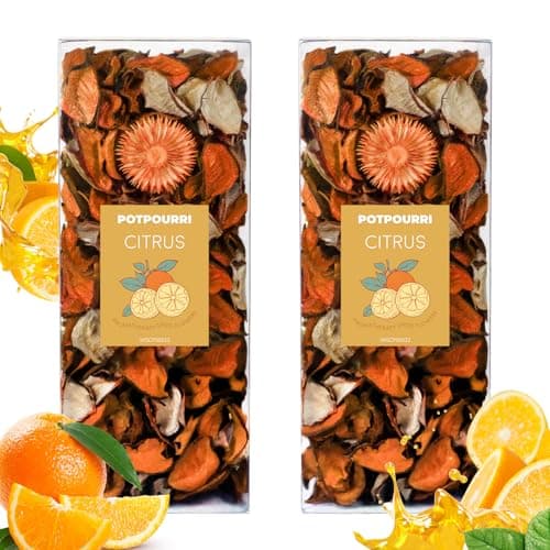 STRN Natural Dried Citrus Flower Sachets (2-Pack), Potpourri Vase Filler Long-Lasting Fragrance Potpourri Bags for Closet, Drawer, Car & Home, Reusable Scented Sachet Gift Set - Image 1