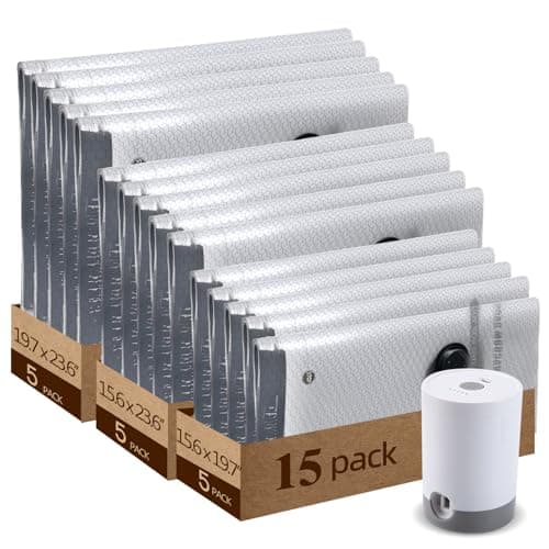 Vacuum Bags For Travel With Rechargeable Air Pump 15 Pack Compression Packing Bags for Luggage, Carry-On Space Saver for Clothes, Ideal for Dorm Living & Small Space Storage - Image 1