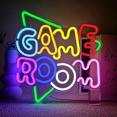 Gameneon Green Game Room Neon Sign Gaming Led Signs for Gamer Room Decor Dimmable Gaming Neon Led Wall Art Gamer Gifts for Men, Teen Boys, Kids, Birthday Party Decorations Usb Powered 16.14"X10.24" - Image 1
