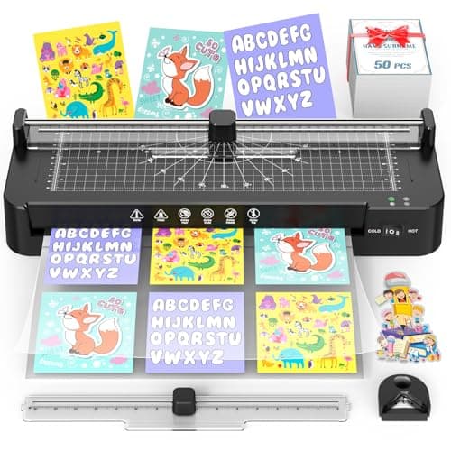 13in Laminator Machine with Sheets 50pcs + Paper Trimmer + Corner Rounder, 11x17 / ABS Anti-Jam Technology |Dual Hot and Cold Mode | 90s Fast Preheat for A3/A4/A5/A6 Home Office School Use - Image 1