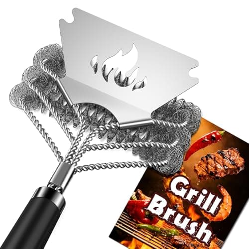 TNTOR Bristle Free Grill Brush with Scraper, 18" Adjustable Handle BBQ Grill Brush for Outdoor Grill, Extra Strong Grill Cleaning Accessories for Grill/Smoker/Gas/Charcoal, Grill Gifts for Men/Dad - Image 1