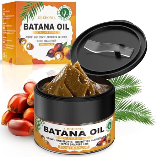 Batana Oil for Hair Growth, Dr Sebi Raw Batana Oil for Men Women, 100% Unrefined, Organic and Natural, Eliminate Frizzy, Damaged and Split Ends, Make Hair Smooth and Shine - Image 1