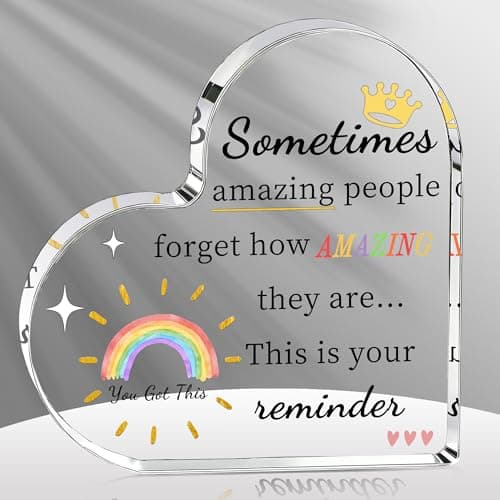Inspirational Gifts for Women, Office Gifts for Coworkers Acrylic Plaque Sign Desk Decor Teen Trendy Stuff Christmas Stocking Stuffers