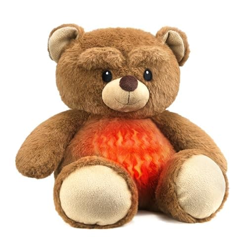 Dreamegg Microwavable & Weighted Stuffed Animal, Unscented Microwave Heating Pad for Period Cramps, 1.43 Lbs Teddy Bear, Washable Cover, Anxiety Relief, Cute Heatable Plushies, Valentines Day Gifts - Image 1