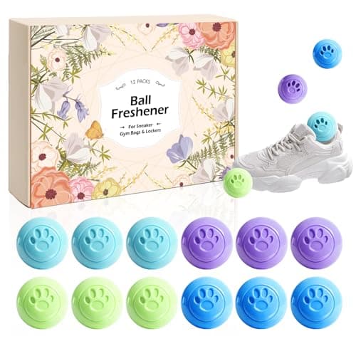 SCENTORINI Shoe Deodorizer Balls, 12 Pack Sneaker Deodorizer Balls, Odor Eliminator for Smell Shoes, Long Lasting Shoe Freshener for Gym Bags, Drawers and Small Spaces - Image 1
