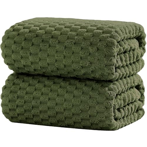 NALIVO Extra Large Bath Towel Sheet-40x80 Inches Oversized,Super Soft,Quick Dry,Microfiber Shower Towels Highly Absorbent,Plush Bathroom Towels for Adults, Premium Quality (Olive Green, 2PCS) - Image 1