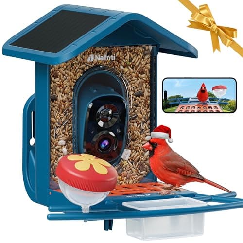 Smart Bird Feeder with Camera Solar Powered, 5GHz/2.4GHz, 2K HD Live View, AI Bird Species Identify, Instant Arrival Alerts, Weatherproof Outdoor Bird Feeder Camera, Best Gift for Bird Lovers - Image 1