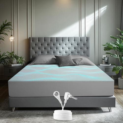 Grounding Sheets, 10% Silver Fiber & 50% Tencel & 40% Cotton, Grounded Fitted Sheet Only, Connected Earth Energy for Better Sleep, Grounding Bed Sheet 18" Deep Pocket(60"x 80" Grey) - Image 1