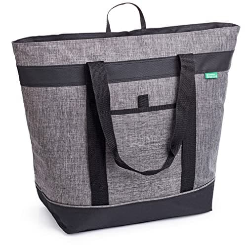 Jumbo Insulated Cooler Bag (Charcoal) with HD Thermal Insulation - Premium, Collapsible Soft Cooler Makes a Perfect Insulated Grocery Bag, Food Delivery Bag, Travel Bag, Beach or Picnic Bags - Image 1