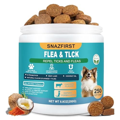 Dog Flea Treatment Chewable, Oral Flea Prevention for Dogs Chewable-Hip and Joint Support-Allergy and Immune Support for All Breeds and Sizes(Chicken Flavor, 150 Chews) - Image 1