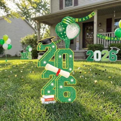 2026 Graduation Decorations - 3.5FT Large Class 2026 Graduation Yard Sign Yard Decorations Congrats Graduation Lawn Signs 2026 Grad Yard Signs with Stakes for Outdoor Indoor Congrats Graduation Party Decoration Supplies - Image 1
